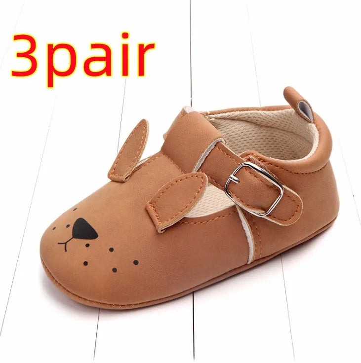 Spring and autumn cartoon animal baby shoes matte leather non-slip soft bottom baby shoes wholesale 0884 - Enfance-Heureuse