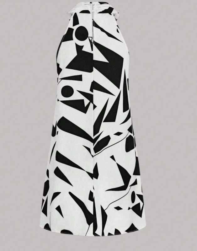 Women's Sleeveless Floral Print Elegant Camisole Skirt - Enfance-Heureuse