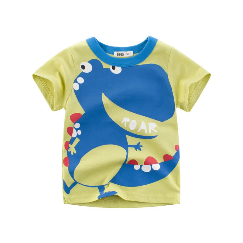 Boys' Short Sleeved Round Neck Baby Clothes - Enfance-Heureuse
