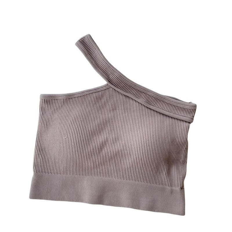 Hot Girl Irregular Shoulder Summer Vest For Women - Enfance-Heureuse