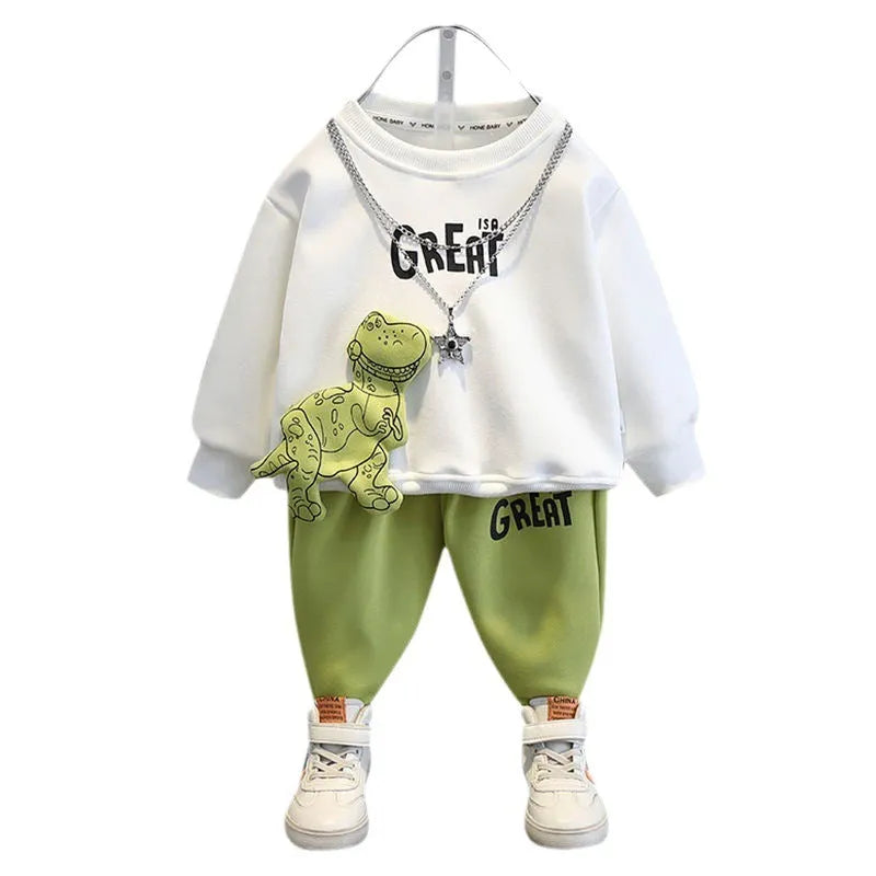 Boys Sweater Suit Clothes Fashionable Children Korean Style - Enfance-Heureuse