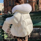 Down Cotton-padded Jacket Women's Short Fur Collar Thickened Coat Winter Clothing - Enfance-Heureuse