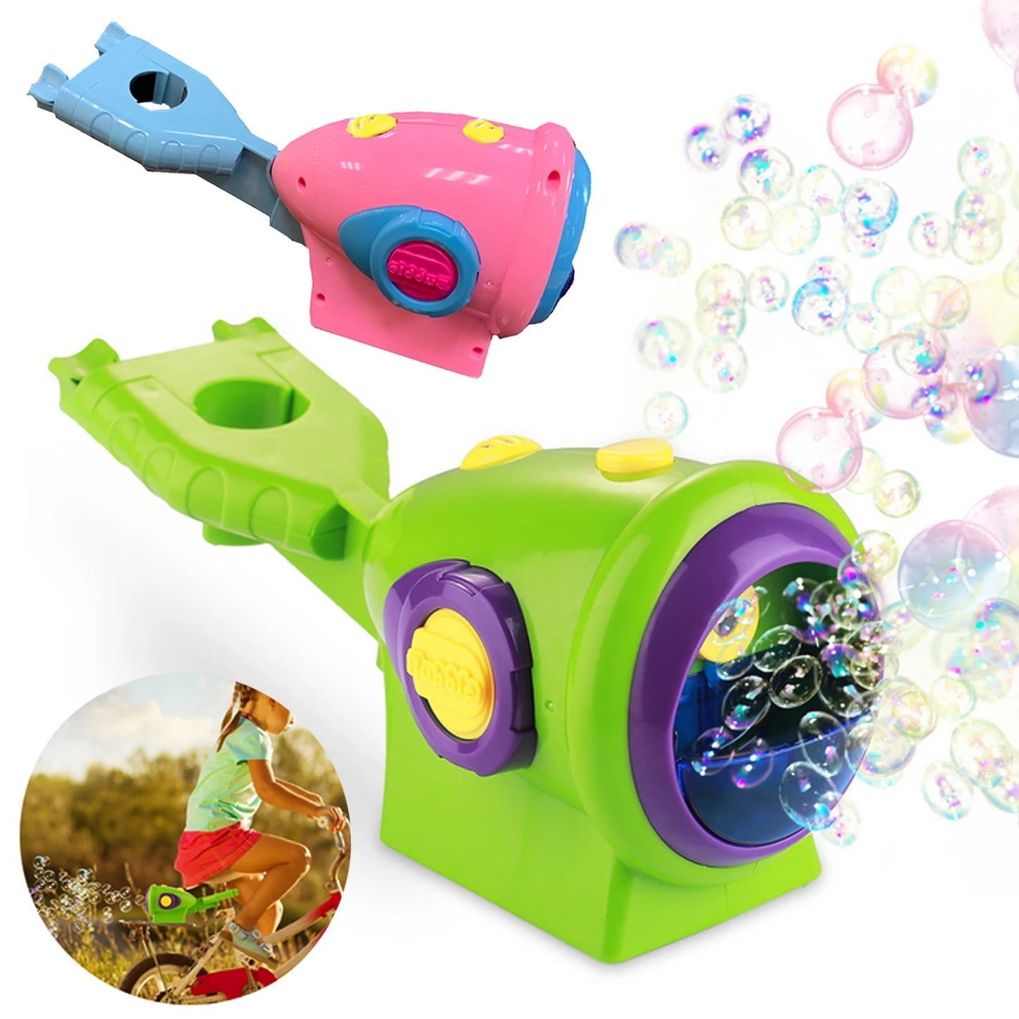 Bike Bubble Machine Automatic Bubble Machine Gun Soap Glow Bubble Blower Outdoor Kids Child Brinquedos Toy For Kids - Enfance-Heureuse