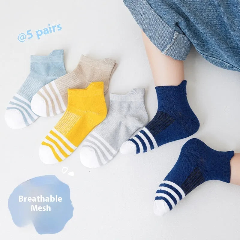 Children's Mesh Thin Cartoon Boy Socks - Enfance-Heureuse