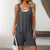 Womens Rompers Summer Casual Short Overalls Sleeveless Adjustable Tie Knot Strap Jumpsuits With Pockets - Enfance-Heureuse