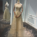 Golden Neck Hanging Light Luxury Toast Evening Dress - Enfance-Heureuse