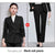 Long Sleeve Small Suit Collar Coat Women's Shirt Pants Suit - Enfance-Heureuse