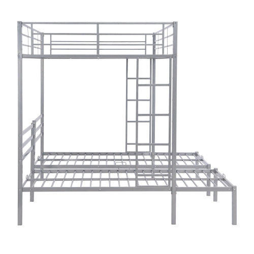 Full Over Twin Twin Size Bunk Bed With Built-in Shelf - Enfance-Heureuse