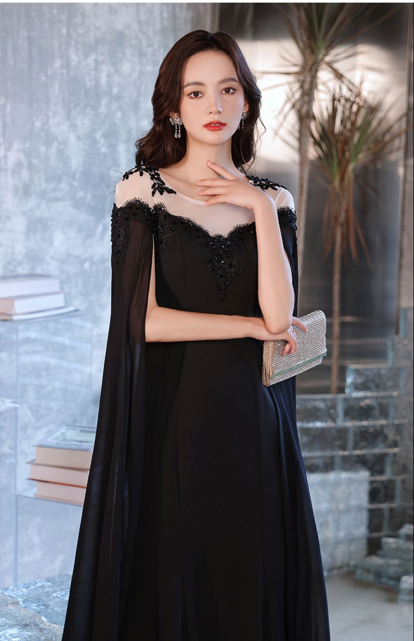 Black Evening Dress For Women With A High-end Feel - Enfance-Heureuse