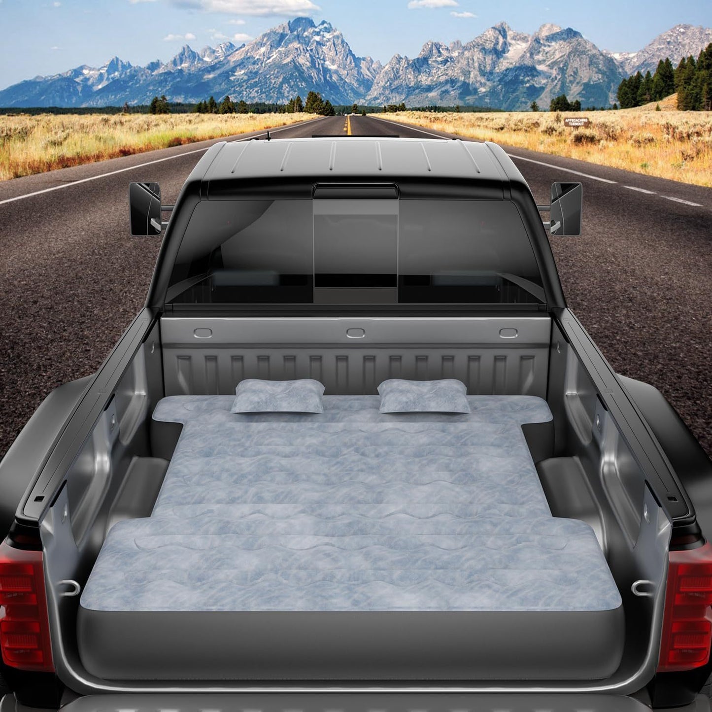 Truck Bed Air Mattress Inflatable Air Mattress For 5.5-5.8ft Short Truck Pickup Air Mattress For Camping Outdoor Bed Mattress For Travel Quick Inflation Mattress With Carry Bag - Enfance-Heureuse