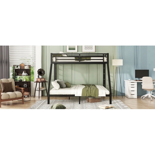 Metal Twin XL Over Queen Bunk Bed For Teens And Adults,Space-Saving Noise Reduced No Box Spring Needed - Enfance-Heureuse