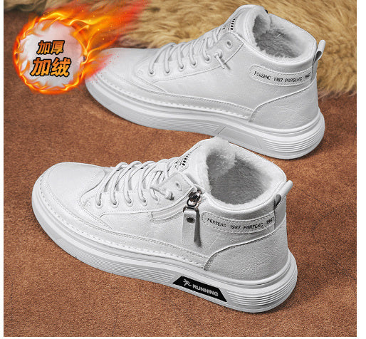 Botas Martin impermeables de invierno para hombre, negras, de caña media