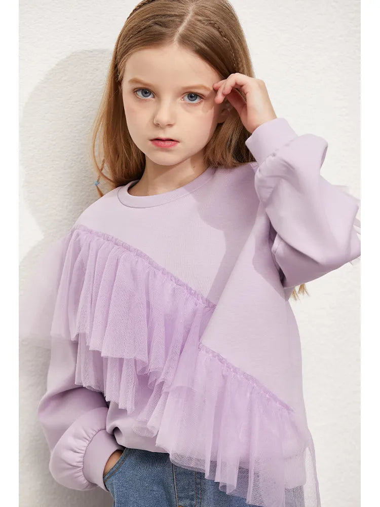 Children's Clothing Girls' Sweatshirt Medium And Large Pullover - Enfance-Heureuse