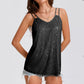Hot Girl Vest Sequins V-neck Strap - Enfance-Heureuse