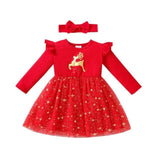Girl's Christmas Clothes Floral Dress Baby - Enfance-Heureuse