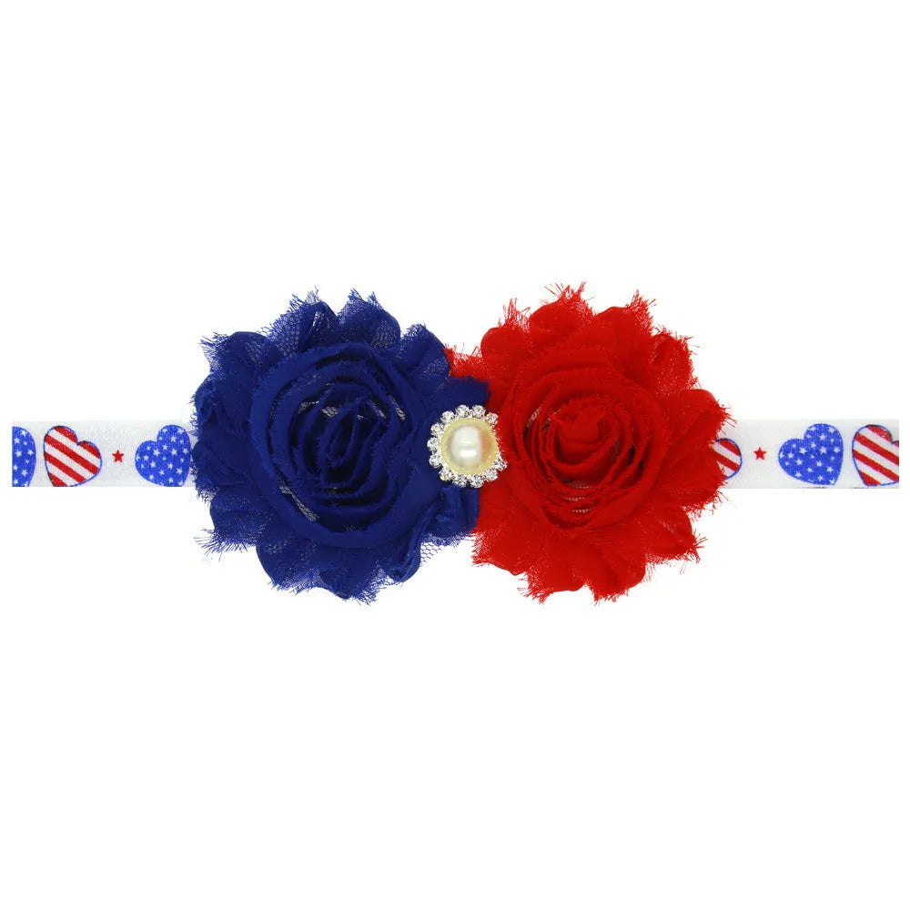 Children's Striped Rose Headband