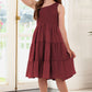 One-Shoulder Sleeveless Tiered Dress - Enfance-Heureuse