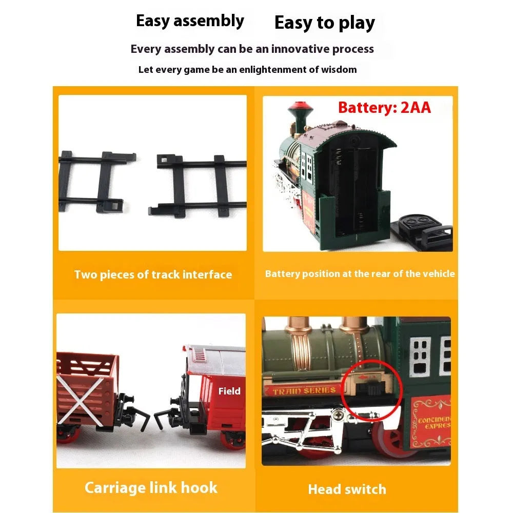 Electric Rail Car Children's Toy Simulation Train Boy Toy - Enfance-Heureuse