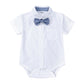 Boys Gentleman Bow Tie Backstrap Shorts Set