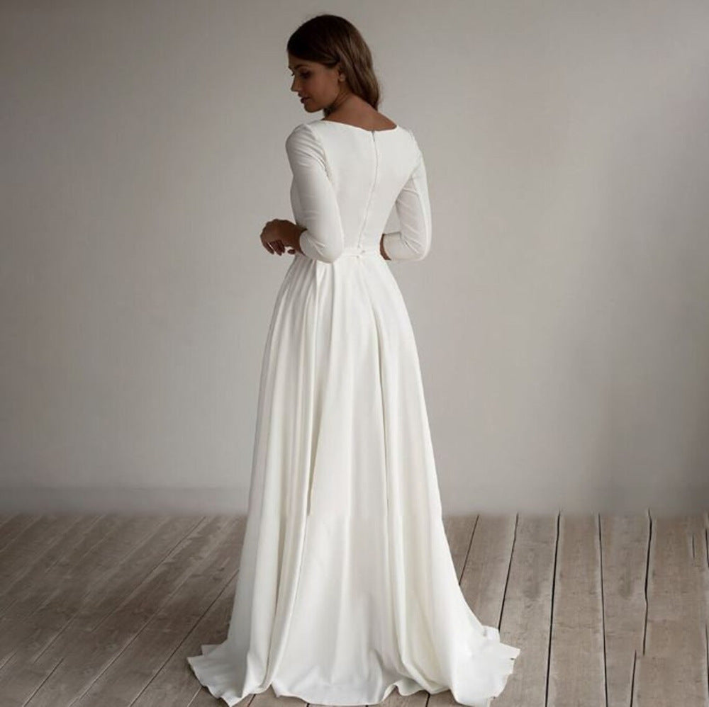 Long Temperament Commute Slim-fit Banquet Wedding Evening Dress - Enfance-Heureuse