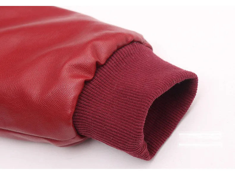 PU Leather Jacket Children's Wear Hooded Padded Coat - Enfance-Heureuse