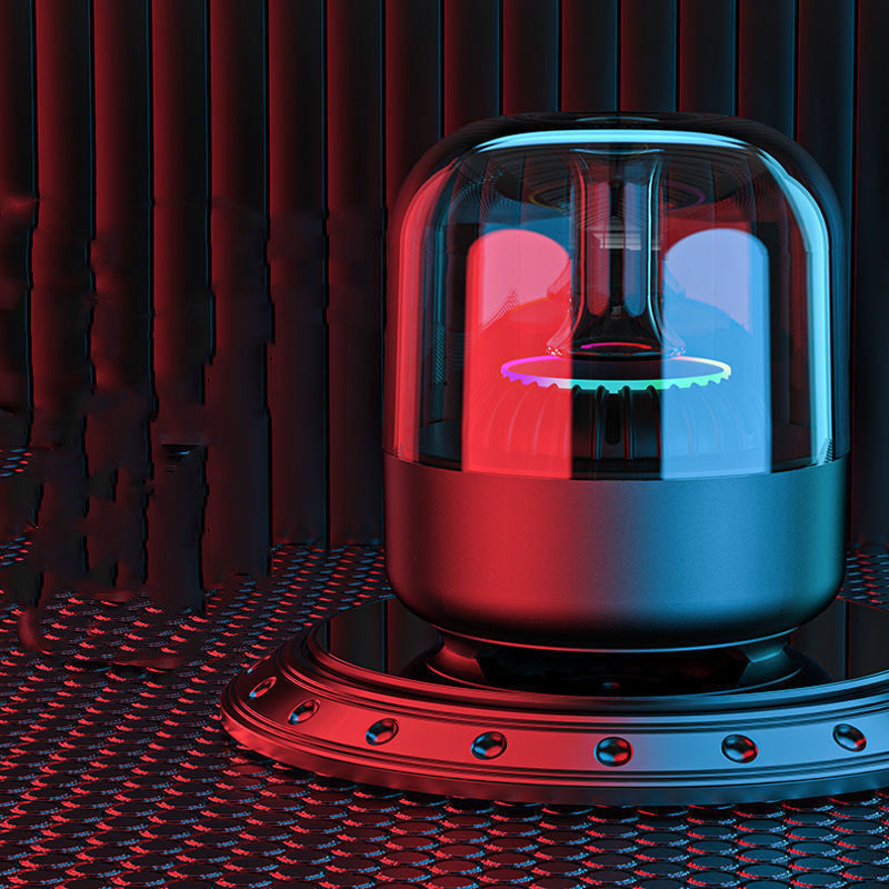 Altavoz de cristal azul para ordenador de escritorio MINI Bass