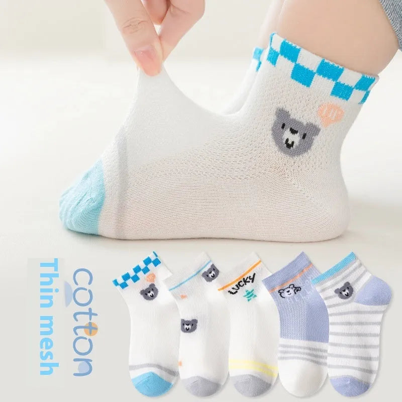 Children's Mesh Thin Cartoon Boy Socks - Enfance-Heureuse
