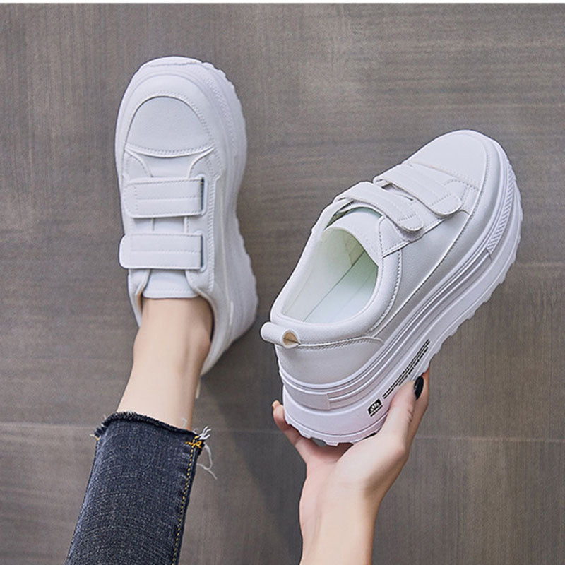 Women's Casual Spring And Autumn Thick Sole Platform White Shoes - Enfance-Heureuse