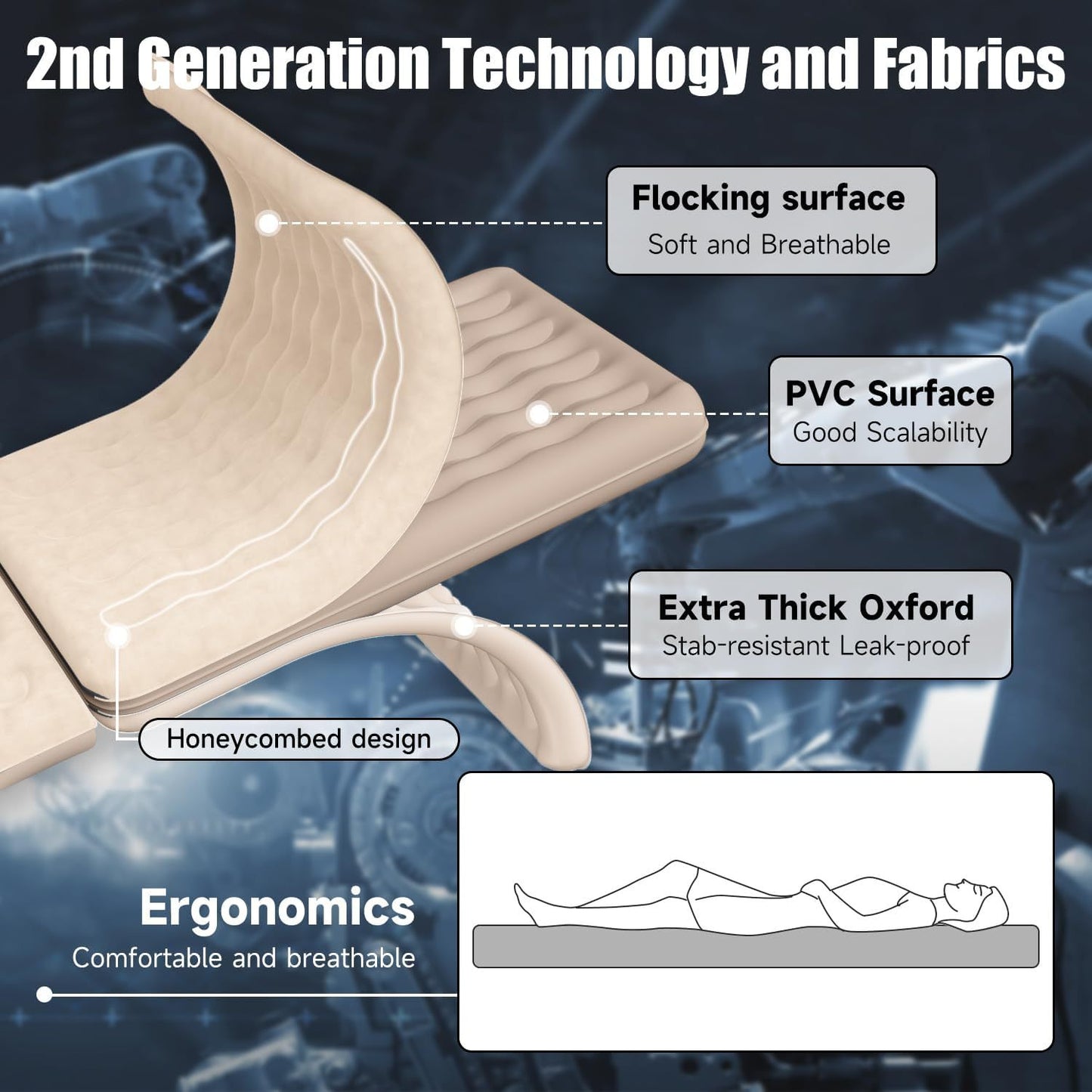 Car Air Mattress, Inflatable SUV Truck Air Mattress Back Seat Camping Bed Thickened Car Sleeping Pad For Travel, Car Bed SUV Mattress With 2 Pillows - Enfance-Heureuse