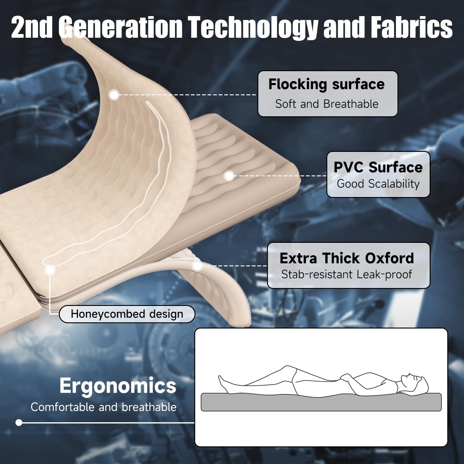 Car Air Mattress, Inflatable SUV Truck Air Mattress Back Seat Camping Bed Thickened Car Sleeping Pad For Travel, Car Bed SUV Mattress With 2 Pillows - Enfance-Heureuse