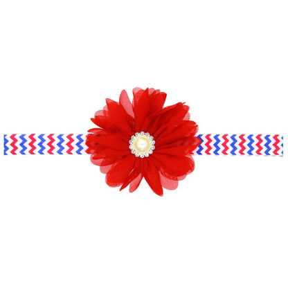 Children's Striped Rose Headband - Enfance-Heureuse