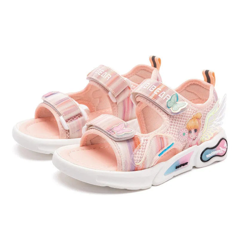 Harpy Bear Kids \ 'chaussures soleil princesse chaussures filles \ 'sandales mignon dessin animé respirant pantoufles - Enfance-Heureuse