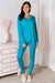 Basic Bae Full Size V-Neck Soft Rayon Long Sleeve Top and Pants Lounge Set - Enfance-Heureuse