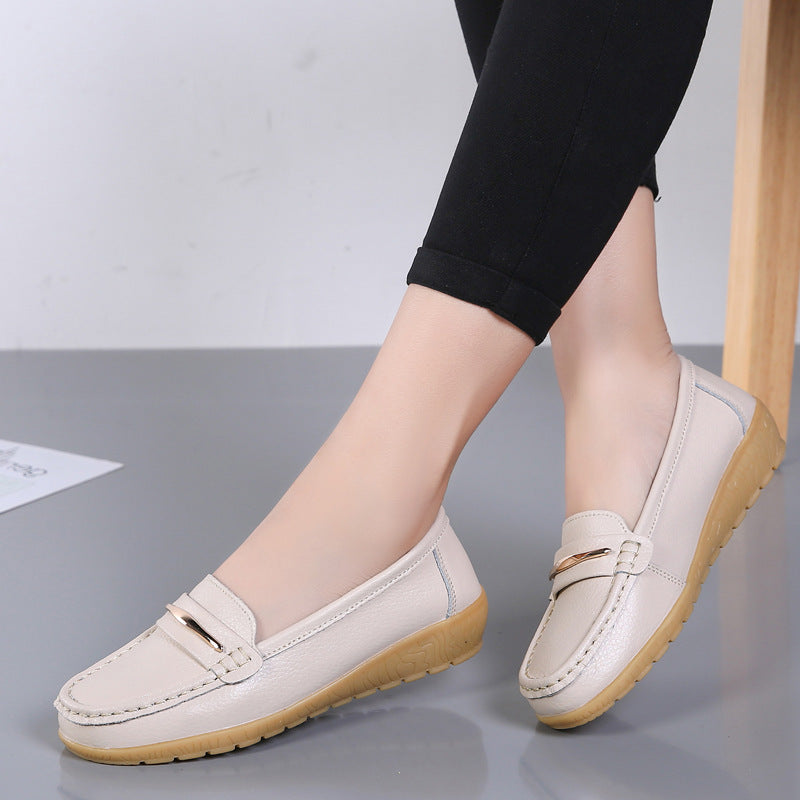 Two-layer Cowhide Middle-aged And Elderly Mothers Shoes - Enfance-Heureuse