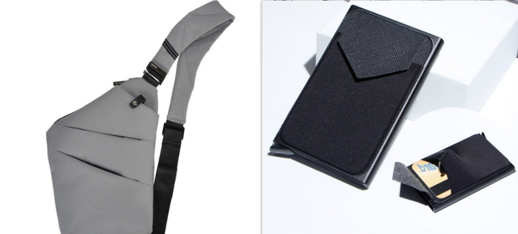 Sacs de poitrine en toile pour hommes et femmes, portés sur une épaule