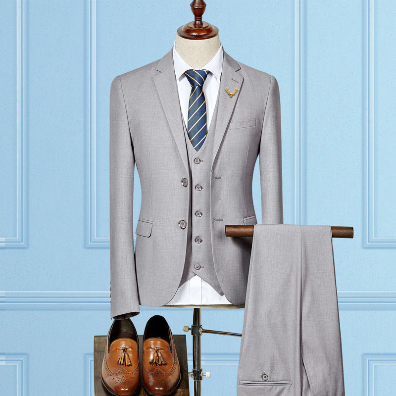 Slim Fit Wedding Suits For Men Custom Made Mens 3 Piece Suit - Enfance-Heureuse