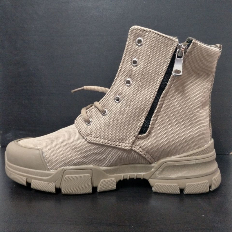 High-top Labor Protection Tooling Canvas Martin Boots Thick Bottom Waterproof - Enfance-Heureuse