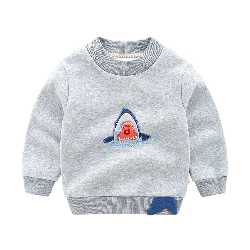 Sweat-shirt coréen pour garçon avec cachemire - Enfance-Heureuse