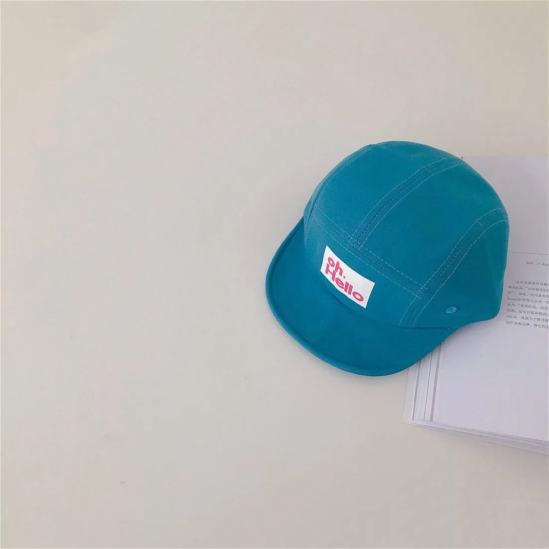 South Korea With The Same Paragraph Pressure Rubber Letters Children's Soft Brim Duck Tongue Hats - Enfance-Heureuse