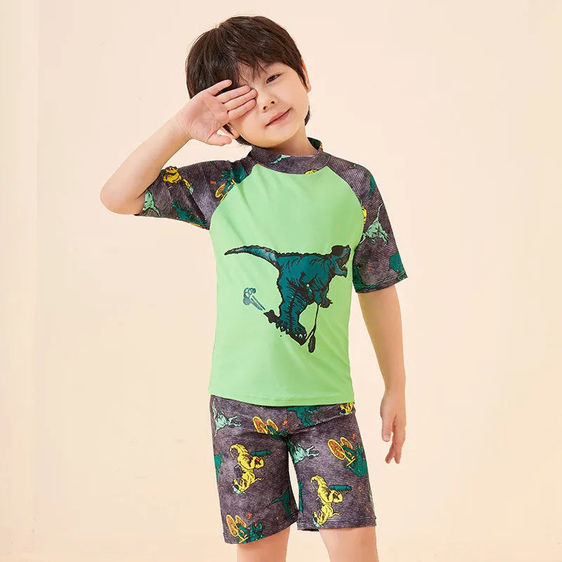 Plus Size Youth Trunks Swimming Cap Suit - Enfance-Heureuse