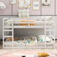 Full Over Full Bunk Bed With Ladder, White - Enfance-Heureuse