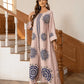 Long Women's Robe, Round Neck And Printed Dress - Enfance-Heureuse