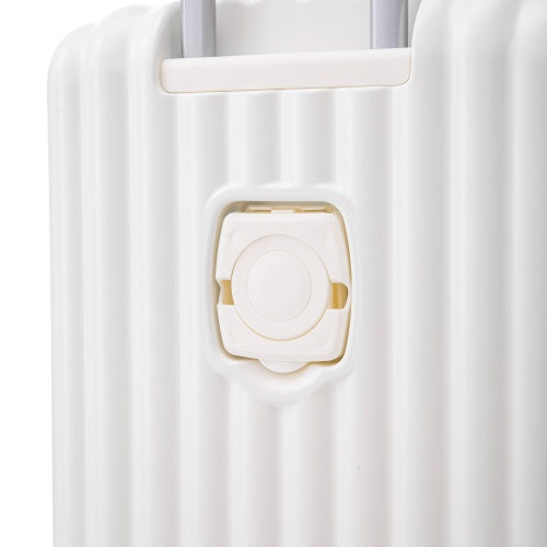 ABS Spinner Wheel Luggage Carry On Suitcase With Cup Holder USB Port Phone Holder 20 24 28 - Enfance-Heureuse