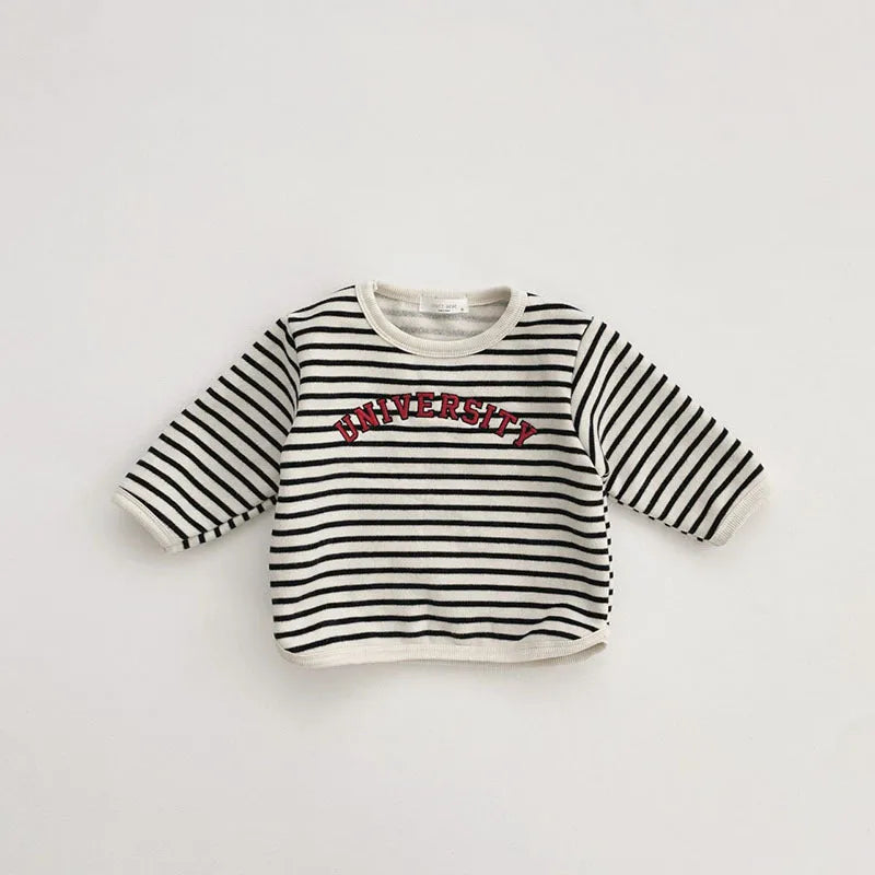 Children's Striped Long Sleeved T-shirt - Enfance-Heureuse