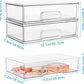 12.1in 30.7cm W Clear Stackable Storage Drawers,2 Pack Acrylic Plastic Organizers Bins For Makeup Palettes, Cosmetics, And Beauty Supplies,Ideal For Vanity, Bathroom,Cabinet,Desk Organization - Enfance-Heureuse