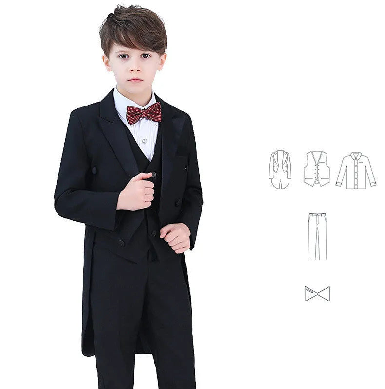 Children's Tuxedo Men's Dress Suit Performance Costume - Enfance-Heureuse
