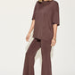 Basic Bae Full Size Bamboo Drop Shoulder T-Shirt and Flare Pants Set - Enfance-Heureuse