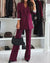 Women's Suit Lapel Leisure Commute Solid Color Two-piece Suit - Enfance-Heureuse