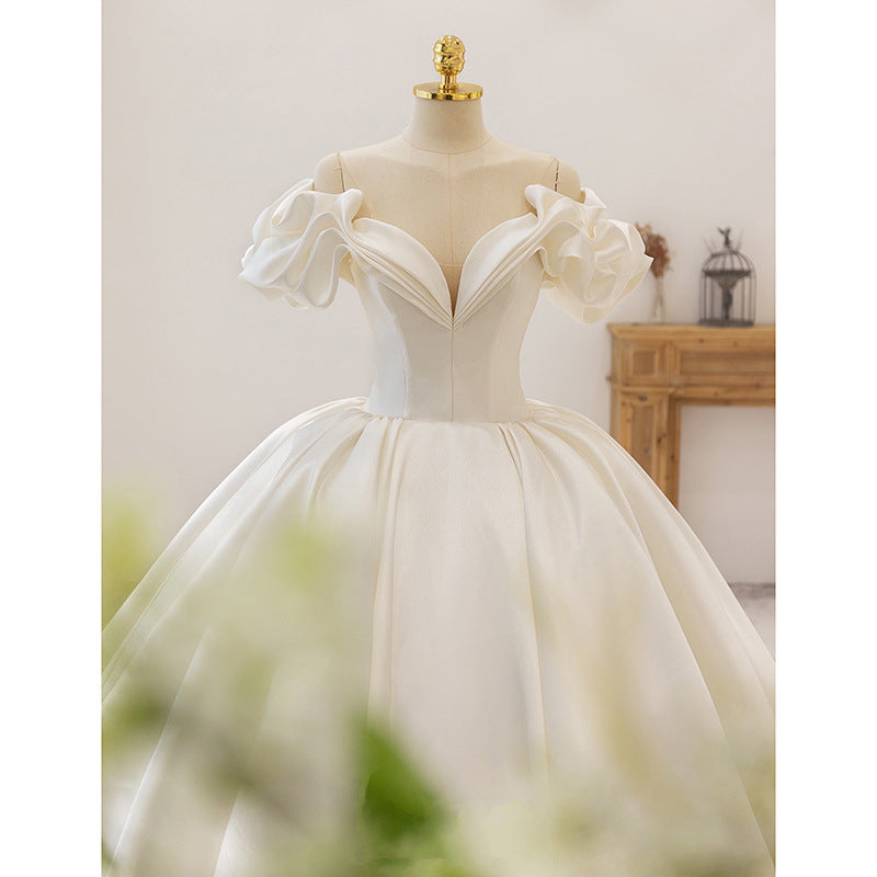 French Bride Small Premium Wedding Dress - Enfance-Heureuse