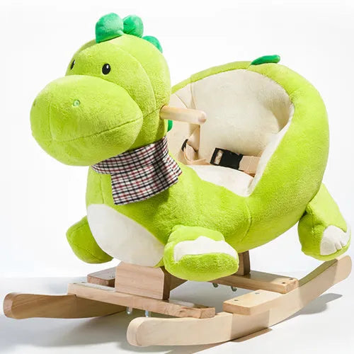 Peluche animal à bascule, dinosaure à bascule, chaise berçante pour enfants, cheval à bascule, balançoire en peluche pour bébés et tout-petits, cadeau jouet à bascule pour enfants de 10 à 36 mois - Enfance-Heureuse